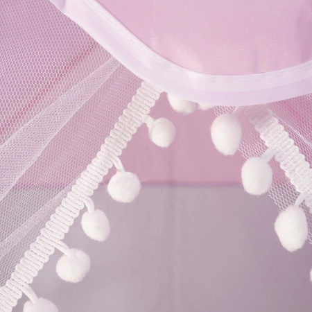 Namiot Domek dla Dzieci Zamek Pałac do Pokoju Ogrodu Domu + Lampki LED Róż KRUZZEL