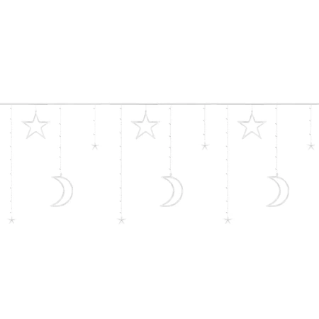 Kurtyna Lampki 138 LED Choinkowe Wiszące USB Pilot ISO TRADE
