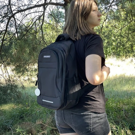 Plecak Szkolny Czarny Sportowy Młodzieżowy Męski dla Dzieci Pojemny 22l KRUZZEL