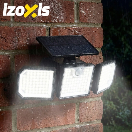 Lampa solarna Ogrodowa IZOXIS 167LED 500lm Pilot Czujnik Ruchu Zmierzchu 24633