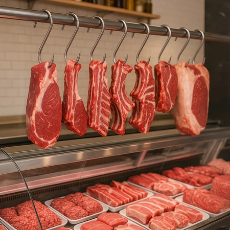 Haki do Wędzenia Haczyki Wędzarnicze Kiełbasy Wędlin Stal Nierdzewna 15 szt Kaminer 25553