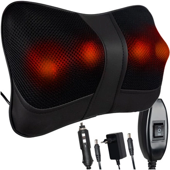 Masażer do Szyi Karku Shiatsu Pleców Ciała Ramion Grzejący Poduszka Masażu SOULIMA