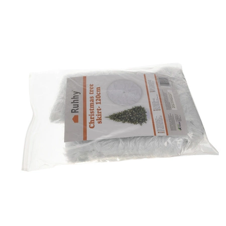 Dywanik pod Choinkę Mata Futerko Biały Dywan 120cm Duży na Prezenty Okrągły RUHHY