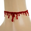 Krwawy Naszyjnik na Halloween Rana Choker Ociekająca Krew Podcięte Gardło
