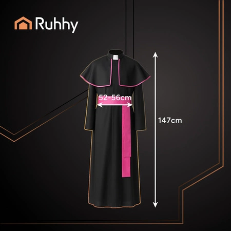 Strój Biskupa Biskup Sutanna Przebranie Księdza Ksiądz Kostium na Halloween Ruhhy 26148