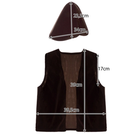 Strój Pastuszek na Jasełka Kamizelka Czapka Kostium Pasterz Baca Pastuch KRUZZEL